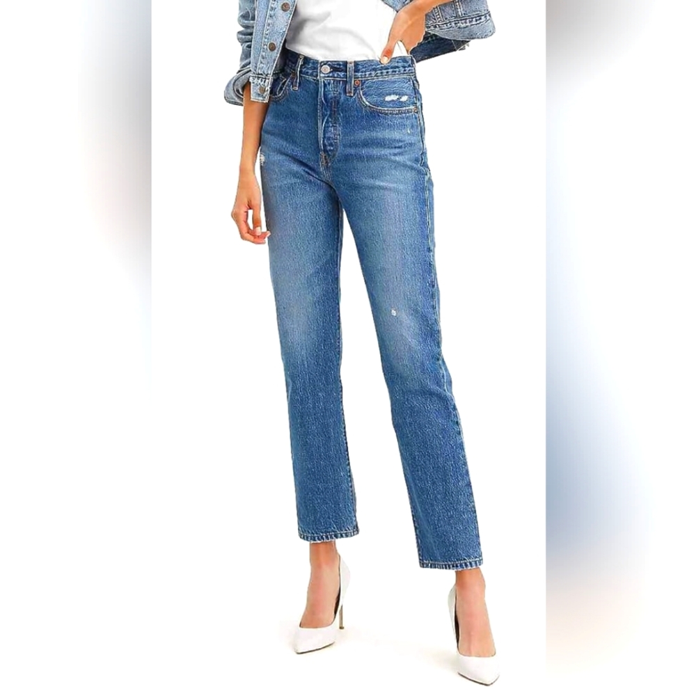 Levi's Premium 501 original fit jeans - women's 30-30, Athens dark medium indigo